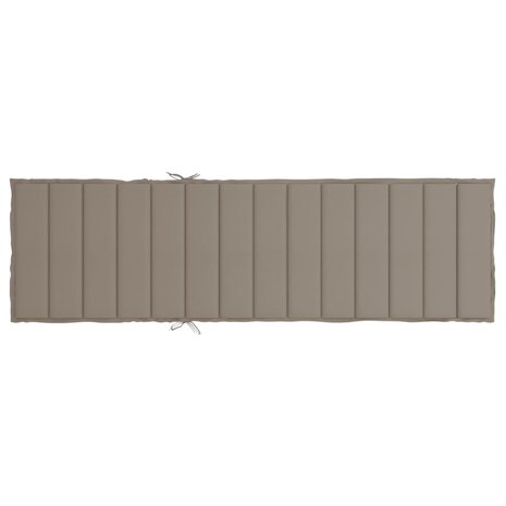 Ligbedkussen 200x70x3 cm oxford stof taupe 5