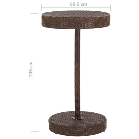 3-delige Tuinbarset met kussens poly rattan bruin 9