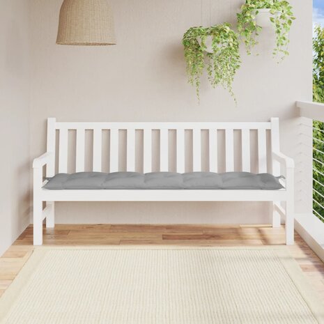 Tuinbankkussen 180x50x7 cm oxford stof grijs 1