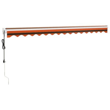 Luifel automatisch uitschuifbaar 4x3 m oranje en bruin 6