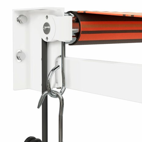 Luifel automatisch uitschuifbaar 4x3 m oranje en bruin 7