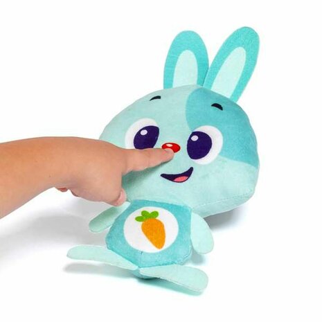 Knuffel met Geluid Moltó Gusy luz Baby Bunny Turkoois 7,5 cm 5