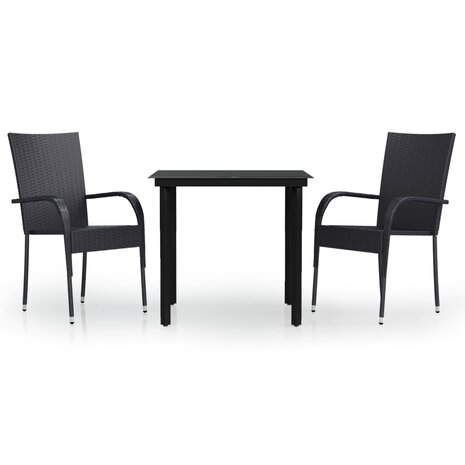 3-delige Tuinset zwart 2
