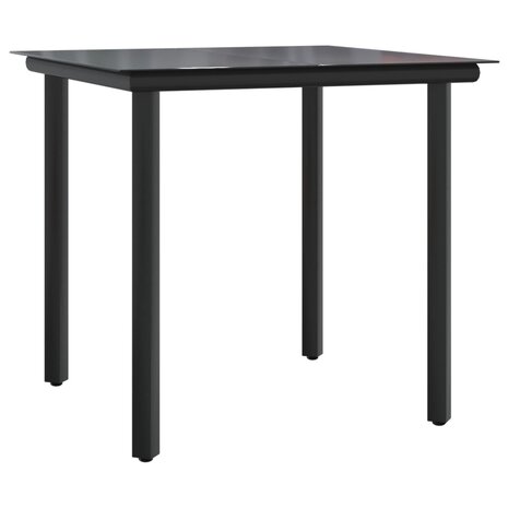 3-delige Tuinset met kussens poly rattan zwart en grijs 6