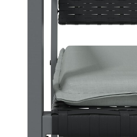 3-delige Tuinset met kussens poly rattan en staal 7