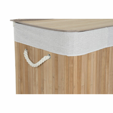 Wasmand Home ESPRIT Wit Natuurlijk Bamboe 140 L 60 x 40 x 60 cm 2
