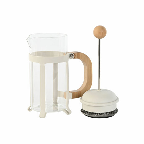 Cafetière Home ESPRIT Wit Natuurlijk Roestvrij staal Polypropyleen 350 ml 13 x 8 x 19 cm 3