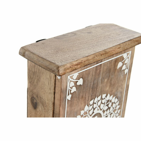 Sleutelkastje Home ESPRIT Wit Natuurlijk 18 x 7,5 x 28 cm 2