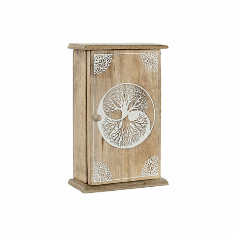 Sleutelkastje Home ESPRIT Wit Natuurlijk 18 x 7,5 x 28 cm 1