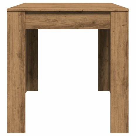 Eettafel 140x74,5x76 cm bewerkt hout artisanaal eikenkleurig 6