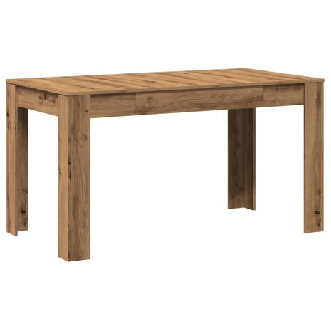 Eettafel 140x74,5x76 cm bewerkt hout artisanaal eikenkleurig 7