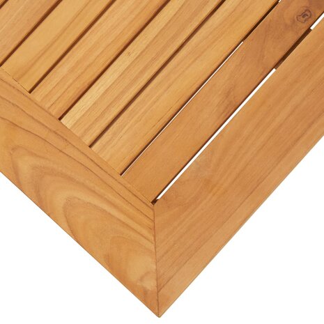 Tuinbijzettafel 45x45x38 cm massief teakhout en roestvrij staal 4