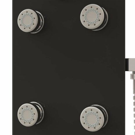 Douchepaneel 25x47,5x130 cm glas zwart  6