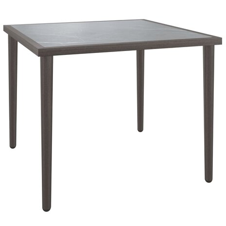 Tuintafel 48x48x37 cm staal grijs 2