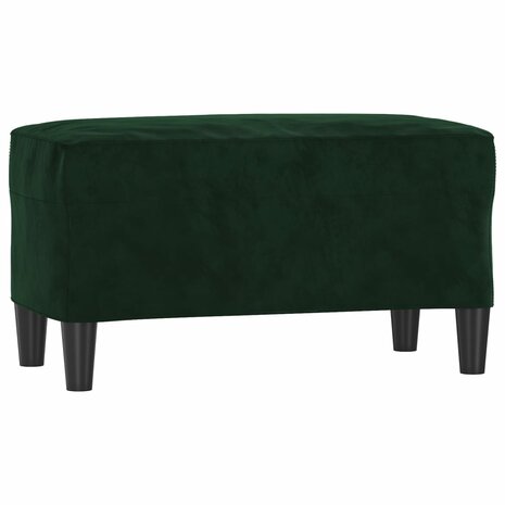 Bankje 70x35x41 cm fluweel donkergroen 2