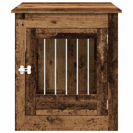 Hondenbench 64,5x80x71 cm bewerkt hout oud houtkleurig 4