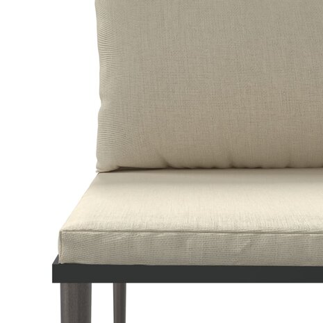 3-delige Loungeset met kussens poly rattan grijs 9