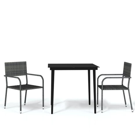3-delige Tuinset grijs 2