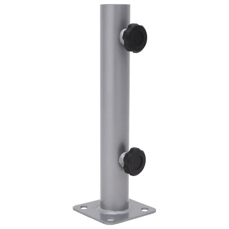 Parasolvoet voor Ø32/34/38 mm stok staal zilverkleurig 1