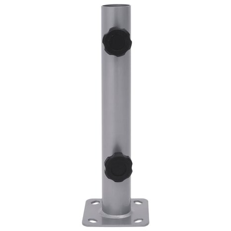 Parasolvoet voor Ø32/34/38 mm stok staal zilverkleurig 2