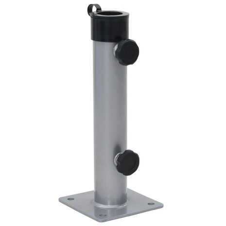 Parasolvoet voor Ø38/48 mm stok staal zilverkleurig 1