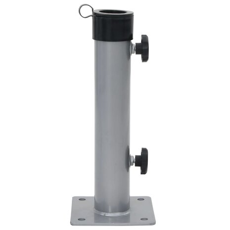 Parasolvoet voor Ø38/48 mm stok staal zilverkleurig 3