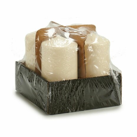 Kaars Crème 7 x 10 x 7 cm (4 Stuks) 3