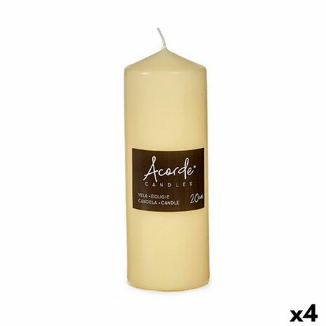 Kaars Acorde CY70200M Crème 7 x 19,7 x 7 cm (4 Stuks) 1