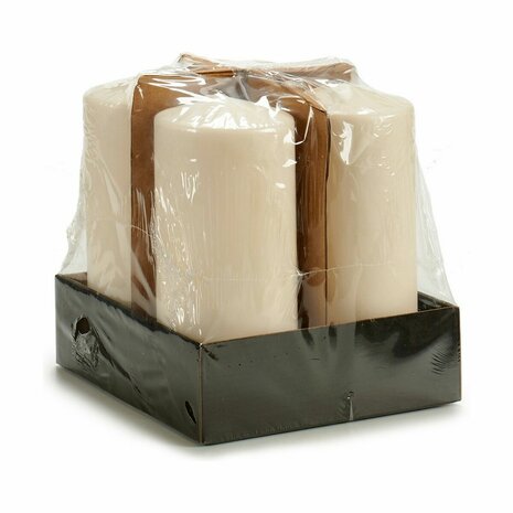 Kaars 9 x 20 x 9 cm Crème (4 Stuks) 3