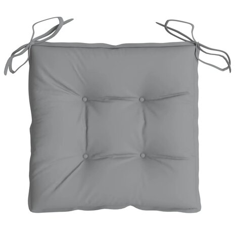 Stoelkussens 6 st 40x40x7 cm oxford stof grijs 6