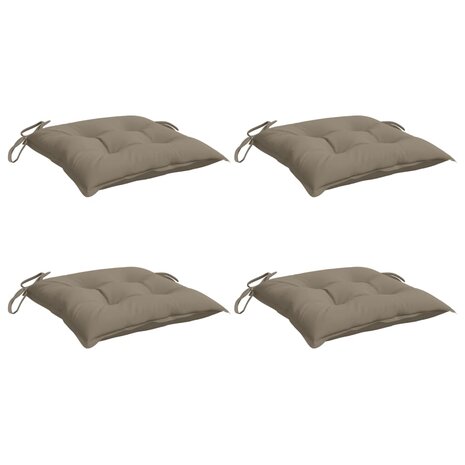 Stoelkussens 4 st 40x40x7 cm oxford stof taupe 3