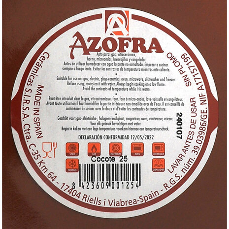 Sauspan Azofra Aardewerk 24,5 x 23 x 16,7 cm Met deksel (3 Stuks) 3