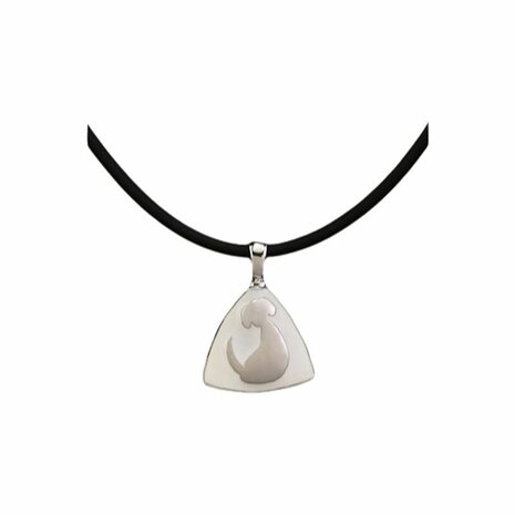 Dames hanger Pet Zen 15 X 16 MM Zilverkleurig 1