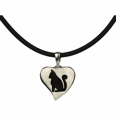 Dames hanger Pet Zen 15 X 16 MM Zwart Zilverkleurig 1