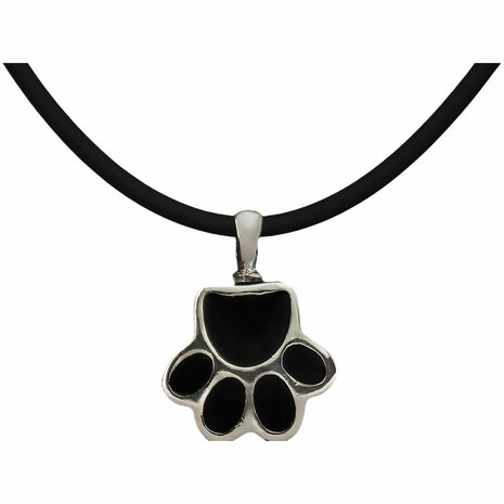 Dames hanger Pet Zen 15 X 17 MM Zwart Zilverkleurig 1