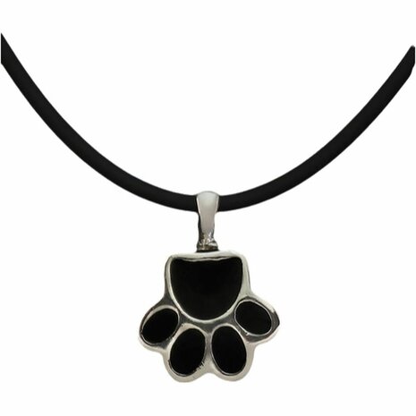 Dames hanger Pet Zen 15 X 17 MM Zwart Zilverkleurig 2