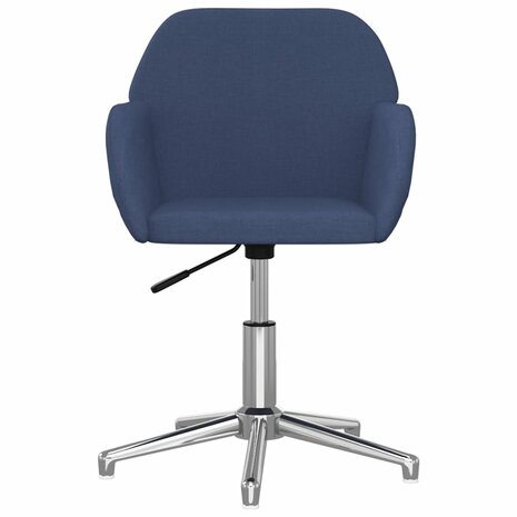 Kantoorstoel draaibaar stof blauw 3