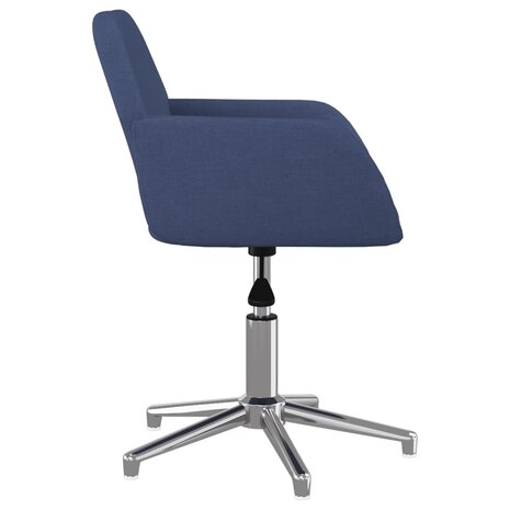 Kantoorstoel draaibaar stof blauw 4