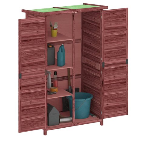 Tuinschuur 83x57x140 cm massief grenenhout mokkakleurig 3
