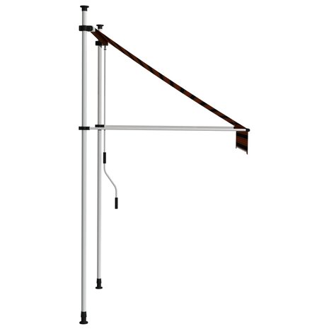 Luifel handmatig uittrekbaar 100 cm oranje en bruin 3