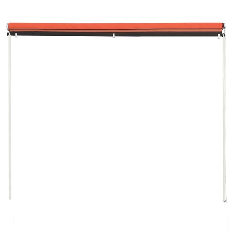 Luifel uittrekbaar 100x150 cm oranje en bruin 3