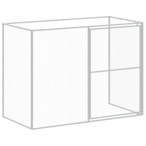 Hondenhok met ren 214x457x181 cm gegalvaniseerd staal antraciet 8