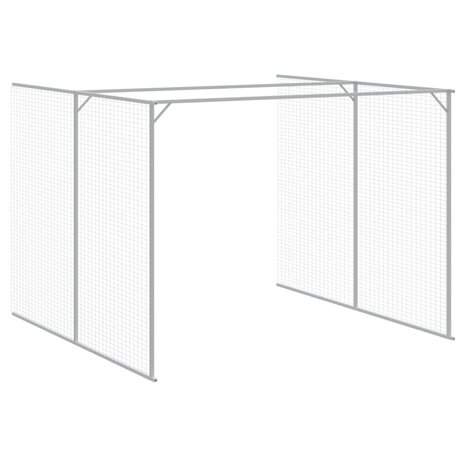 Hondenhok met ren 214x865x181 cm gegalvaniseerd staal antraciet 7