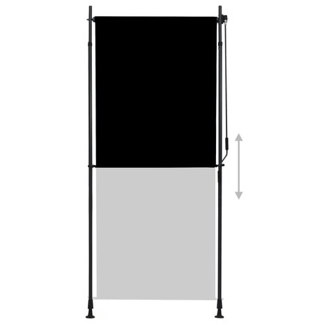 Rolgordijn voor buiten 100x270 cm antraciet  3