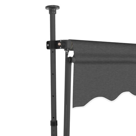 Luifel handmatig uitschuifbaar met LED 400 cm antracietkleurig 4