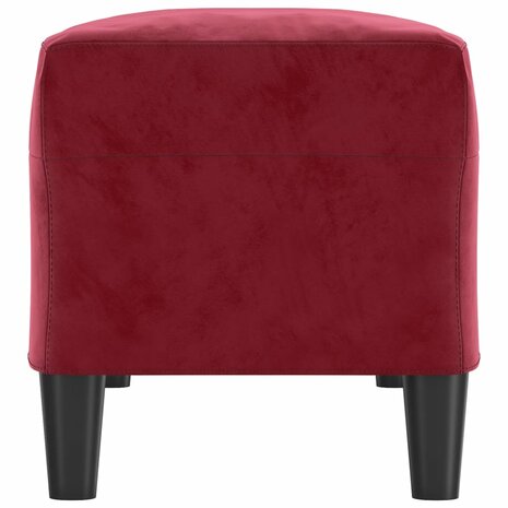 Bankje 100x35x41 cm fluweel wijnrood 4
