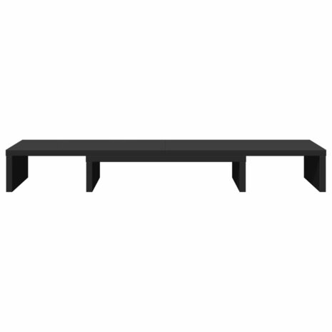 Monitorstandaard verstelbaar 80x24x10,5 cm bewerkt hout zwart 4