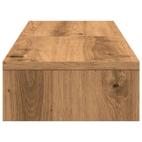 Monitorstandaard verstelbaar 80x24x10,5cm hout artisanaal eiken 5