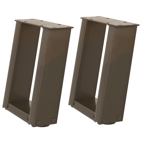 Salontafelpoten 2 st U-vormig 30x(30-31) cm staal naturel 2