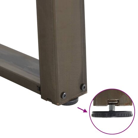 Salontafelpoten 2 st U-vormig 30x(30-31) cm staal naturel 9